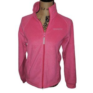 Columbia Pink Full Zip Fleece Jacket youth size 14/16